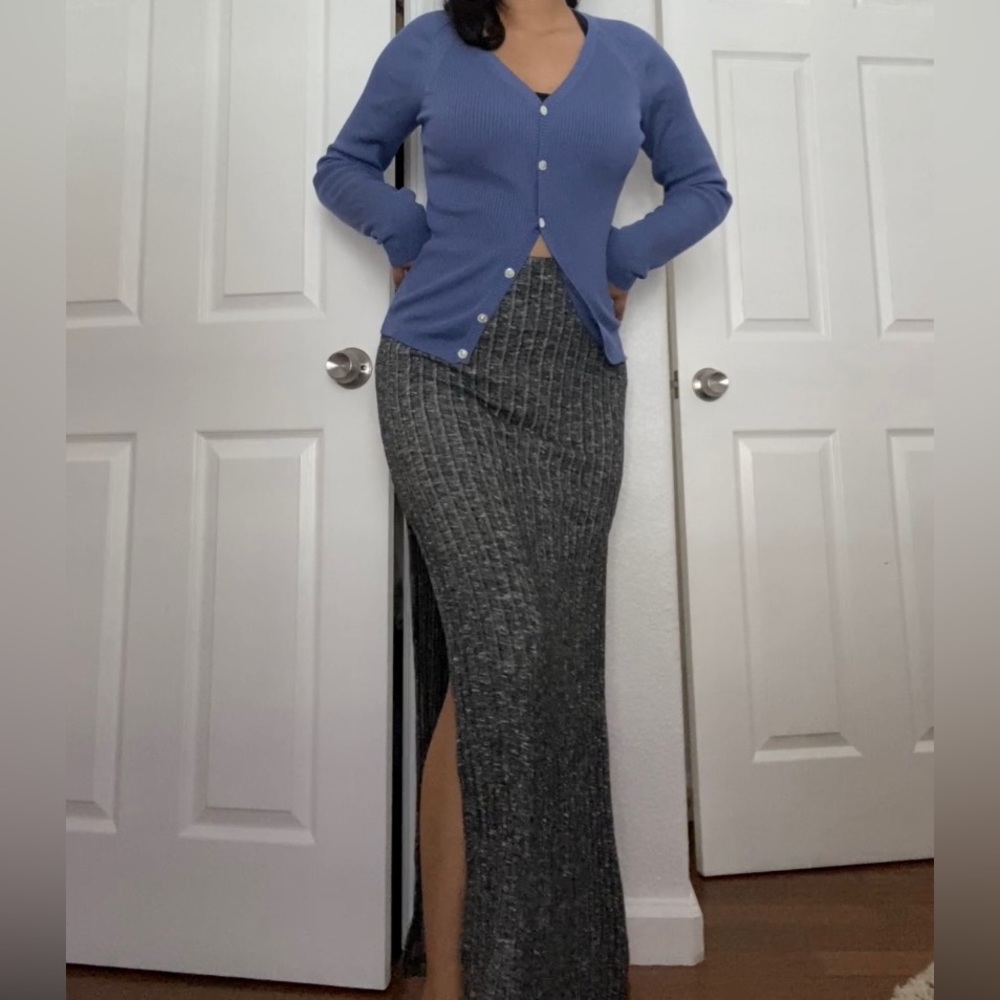 Sweater Maxi Skirt with slits